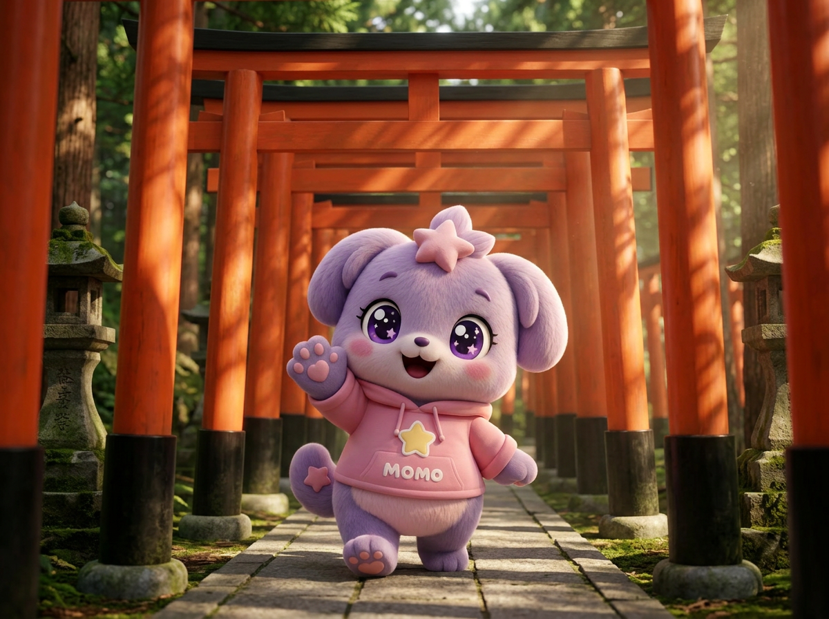 Kyoto mascot at landmark